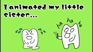 I ANIMATED my Little Sister SINGS ...  Hahaha)))) Animation Meme (Flipaclip)