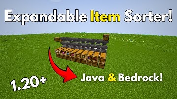 Minecraft 1.20+ EXPANDABLE Items Sorting System! |  Minecraft Java & Bedrock!