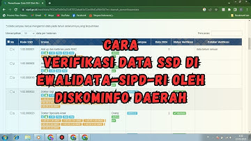 Cara Verifikasi data SSD e-walidata SIPD RI