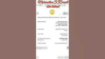 Maharashtra SSC board exam result date declared | board exam #result 2023 | #boardexam #shorts #ssc