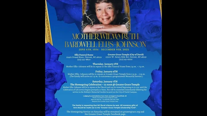 In Loving Memory Of Mother Wilma Ruth Bardwell Ellis Johnson