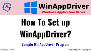 5. WinAppDriver Tutorial | How To Set Up WinAppDriver in Windows 10