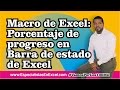 Porcentaje de progreso en Barra de estado de Excel