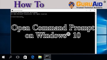 How to Open Command Prompt on Windows® 10 - GuruAid