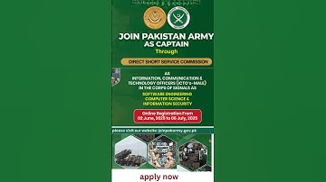 Join Pakistan Army as Captain ICTO – Apply Now| Army Jobs 2025|Online Apply|Eligibility|Full Guide