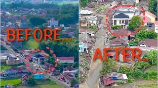 Sebelum Dan Setelah Galodo Bukik Batabuah, Kec Canduang, Kab Agam, Sumatera Barat