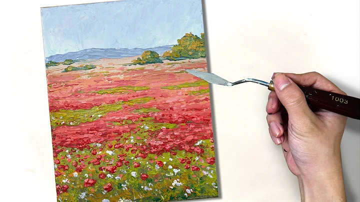 Field Of Roses / Acrylic Painting