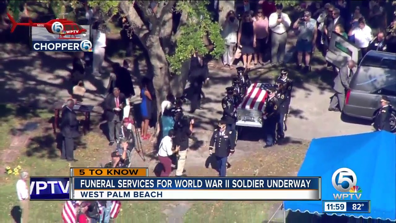 Funeral services held Friday for WWII soldier in West Palm Beach - YouTube