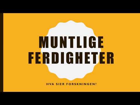 Muntlige ferdigheter som grunnleggende ferdighet