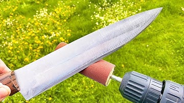 Easy Way To Sharpen A Knife Like A Razor Sharp ! Amazing Idea !