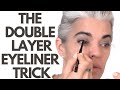 THE DOUBLE LAYER EYELINER TRICK | Nikol Johnson