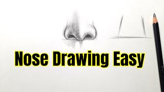 How to draw a nose( front view) easy reference Drawing a nose step by step tutorial | Art Videos