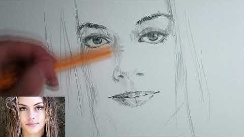 Narrated tutorial - How to draw a girl in graphite pencil - Hatching and shading