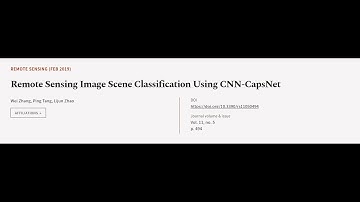 Remote Sensing Image Scene Classification Using CNN-CapsNet | RTCL.TV