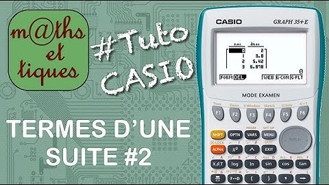 SUITES : Calculer les termes d