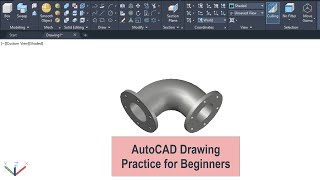 Autocad Practice no 7 for Beginners/ draw 3d object