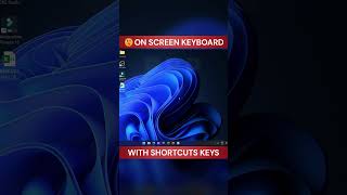 How To Enable On Screen Keyboard With Shortcut Key | #computer #shortcuts #shorts screenshot 2