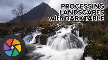 Landscape Photo Processing with Darktable #1 - Glen Coe Waterfall
