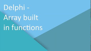Delphi - Array built in functions
