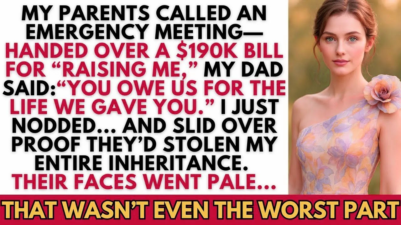 My Parents Gave Me A $190K Invoice For ‘Raising Me’—So I Exposed How They Stole My Full Inheritance.