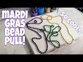 Fluid art Mardi Gras bead chain string pull! Acrylic pour string painting technique for beginners