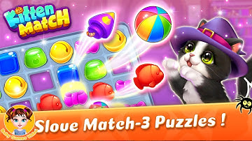Kitten Match #9 Display The Trophy - Fun Match 3 Puzzle Game