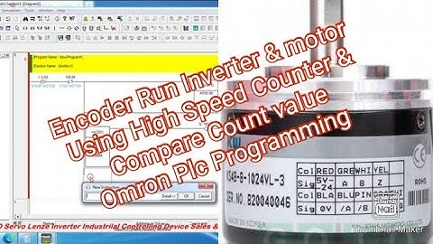 Encoder Run Inverter & motor Using High Speed Counter & Compare Count value ,Omron Plc Programming