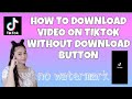 Easy tutorial  how to download on tiktok without a download button  no watermark