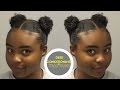My deep conditioning routine  two buns hairstyle  tianaawoah