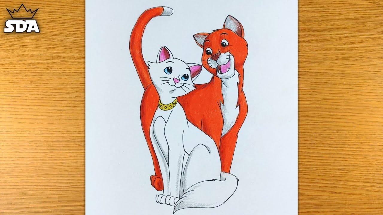 The Aristocats Drawing Thomas O Malley And Duchess Drawing From Aristocats With Color Pencil Youtube The Aristocats Drawing Thomas O Malley And Duchess Drawing From Aristocats With Color Pencil Youtube