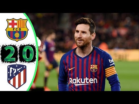 ملخص مباراة برشلونة واتلتيكو مدريد 2 0 مباراة مجنونة عصام الشوالي HD 