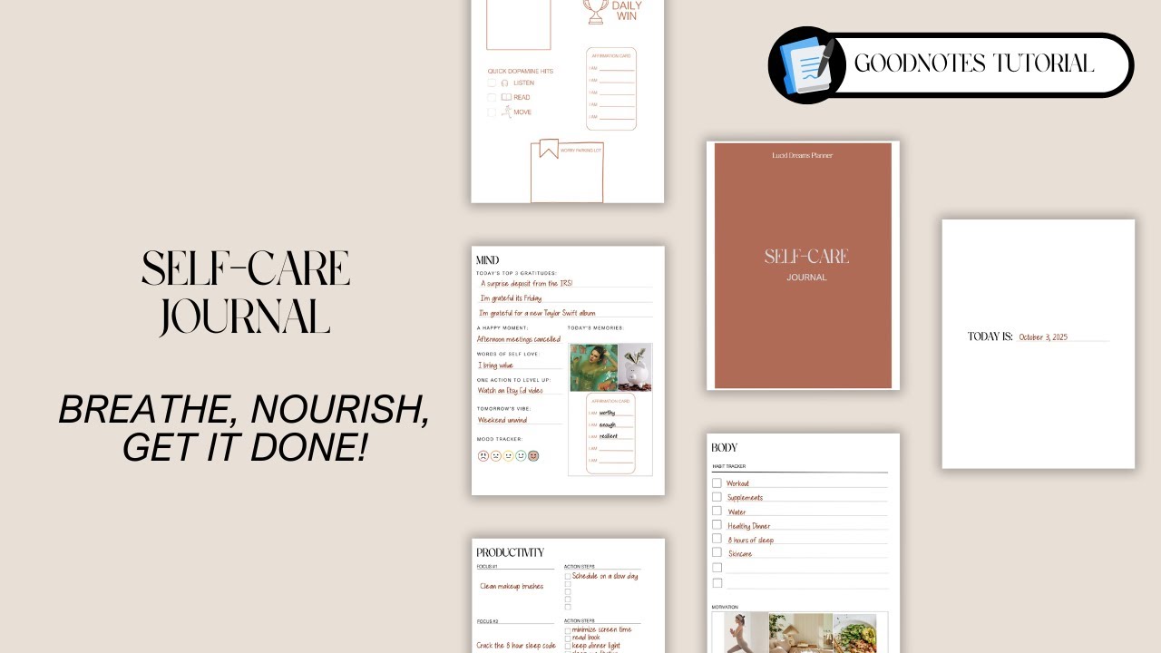 GoodNotes Self-Care Journal: Feel Better, Get It Done