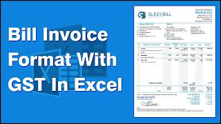 Bill Invoice Format With GSTin MS Excel | Create Professional GST Invoice in Excel #excel #trending
