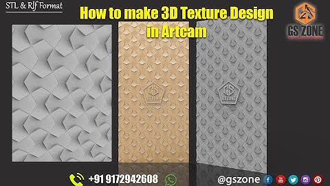 How to make 3D texture Design in Artcam #TEX-1 #gszone #artcam #texture #cnc #MDF #woodwork