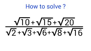 A Nice Radical Problem || Simplify Radical Expression