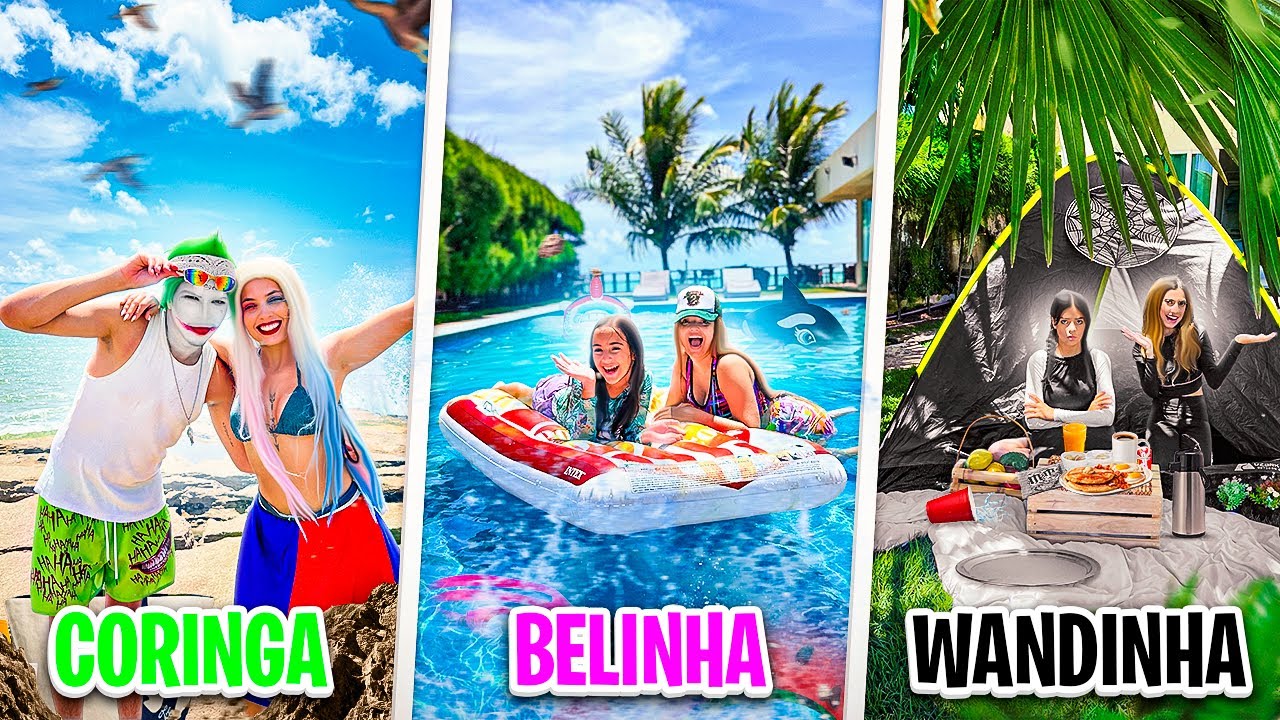 QUEM SE DIVERTIR MAIS NAS FÉRIAS VENCE! COM WANDINHA, ARLEQUINA E CORINGA