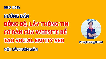 SEO #28: Hướng Dẫn Lấy Thông Tin Website Để Tạo Social Profile Entity SEO | Võ Việt Hoàng Official