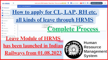 How to Apply CL, LAP, RH in HRMS II Apply Leave including Weekly Rest and Holidays II