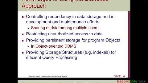 004 CSE421 Database Systems - Basic Definitions - Lecture 1