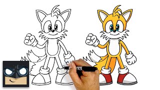 how to draw miles tails prower sonic the hedgehog