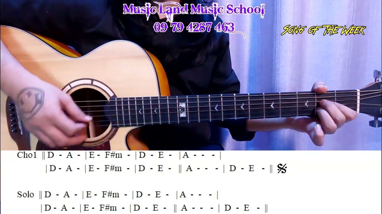 ဒုတိယ - စည်သူလွင် (Guitar Tutorial with Screen Chord)