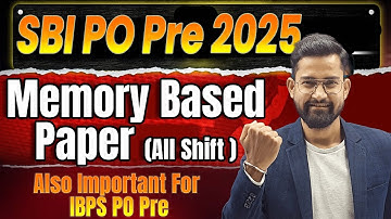 🔥SBI PO Prelims 2025 Memory Based Paper | SBI PO Reasoning Class | Reasoning बोले तो Sanjayy Sir