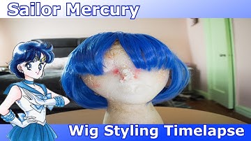 Sailor Mercury Wig Styling Timelapse