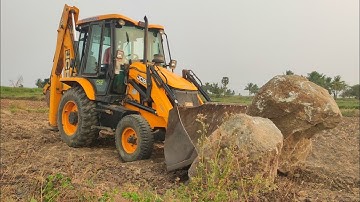 JCB Backhoe Loader Working For New Bridge Construction - JCB Dozer Working Video