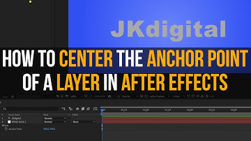 How to Center the Anchor Point of a Layer in Adobe After Effects - Quick Tutorial