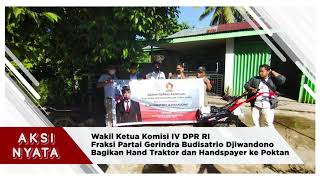 Aksi Nyata Ponakan Prabowo Budi Satrio Djiwandono Serahkan Bantuan Alat Pertanian Kpd Kelompok Tani