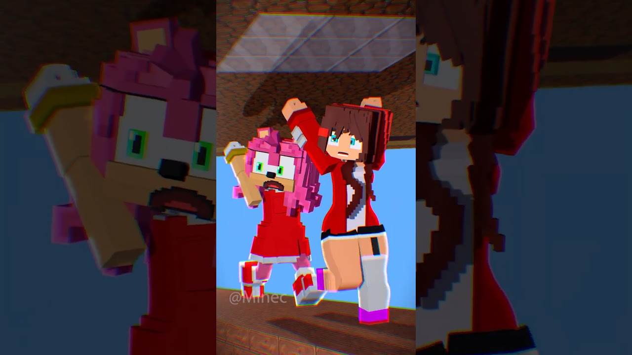 JJ and Mikey Vs JJ's Girls MEGA POWER😁 - Maizen Minecraft x Hytale #minecraft #jj #shorts