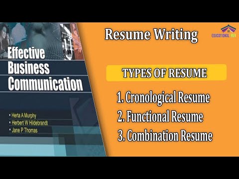 રિઝ્યુમના પ્રકાર | લખવાનું ફરી શરૂ કરો | ત્રણ પ્રકાર | શૈક્ષણિક હબ