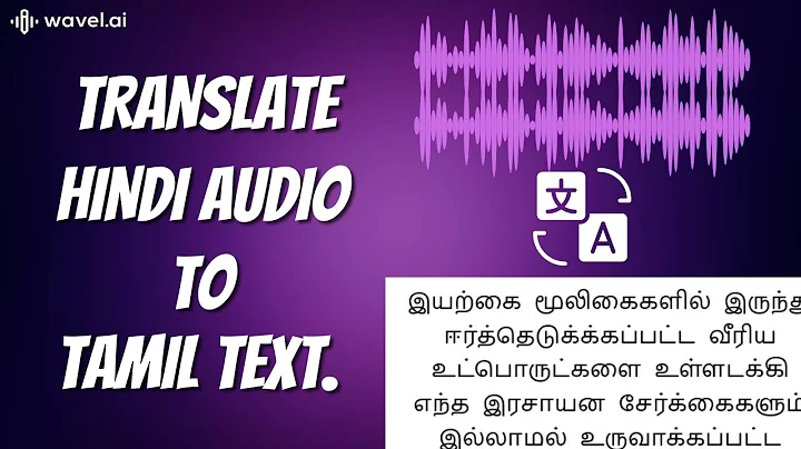 How to Translate Hindi Audio to Tamil Text | AI Audio Translator