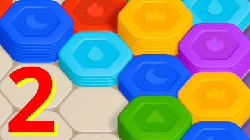 🧩 Hexa Journey: Sort Puzzle 🧩 GAMEPLAY Part 2 Levels 5-6 (Android, iOS)